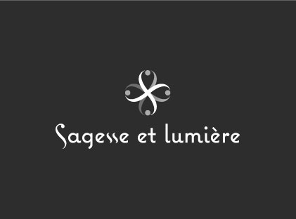 Black and white version of Sagesse et Lumière logo