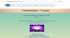 Sagesse et Lumière contact page designed by the client
