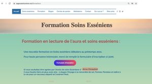 Sagesse et Lumière training page designed by the client